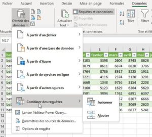 ajouter ou fusionner un fichier excel