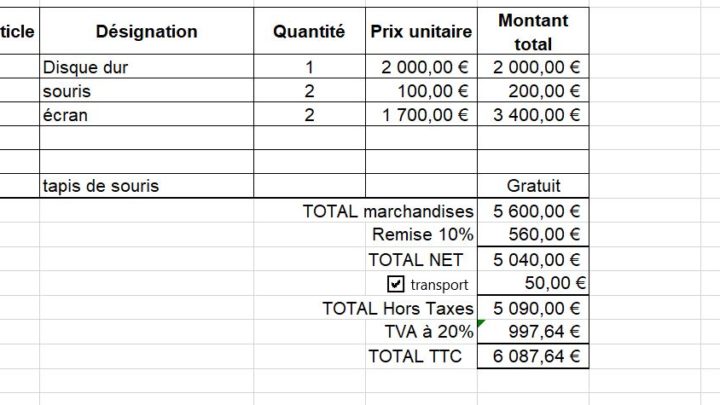 facture finale