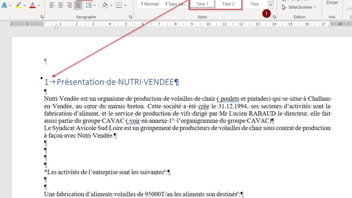 attribuer une hiérarchie à vos titres de rapprot